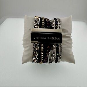 Victoria Emerson Multicolor Beaded Magnetic Bracelet Like New